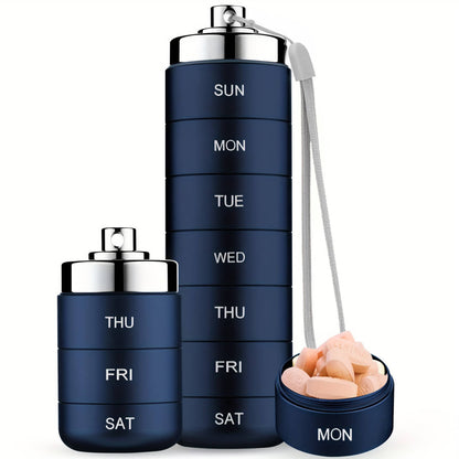 7-Day Waterproof Aluminum Pill Dispenser