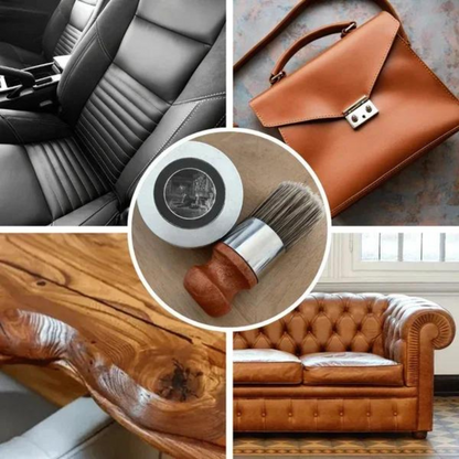 Leather Care Balm with Applicator Brush – Restore Shine and Prevent Cracks