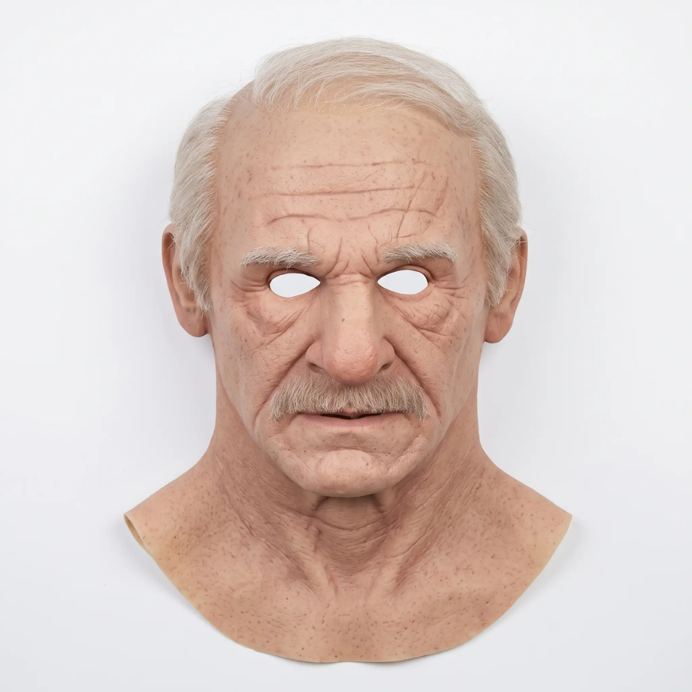 BowLift | Creepy Old Man Mask – Realistic Latex Halloween Mask for Adults