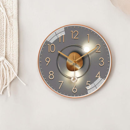 Silent Wall Clock, Ø 20 cm – Glass Cover & Metal Hands, No Ticking