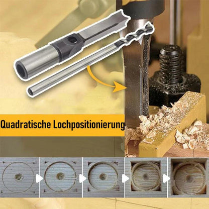 Wood Drill Bit Set for Square Holes – Precision Drill Bits, Stainless Steel