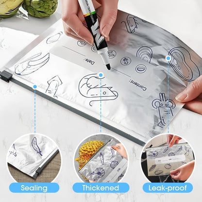 Aluminum Foil Food Storage Bags – Reusable Up to 200 Times