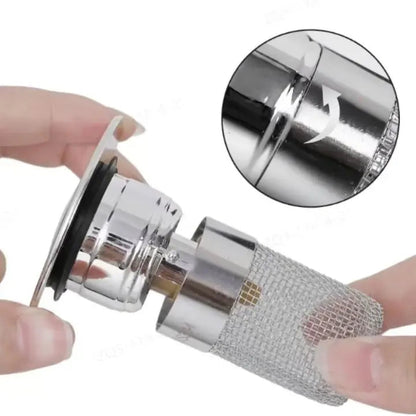Anti-Clog Drain Strainer with Pop-Up Function