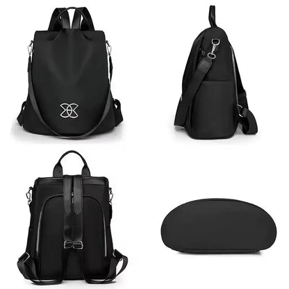 Anti-Theft Backpack – 3 Carrying Options, Water-Repellent, Brown & Black