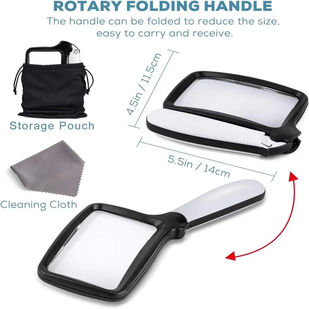 LED Handheld Magnifying Glass – Read Small Print with Ease