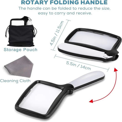 LED Handheld Magnifying Glass – Read Small Print with Ease
