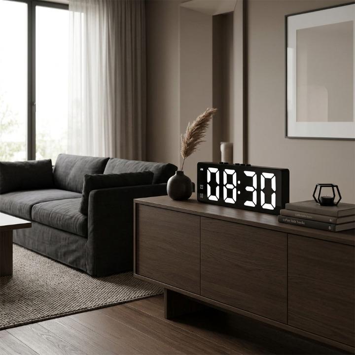 Digital Alarm Clock with 2K HD Security Camera
