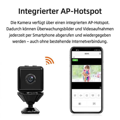 Mini Wi-Fi Camera with Night Vision – Discreet Home Surveillance, 1080p HD