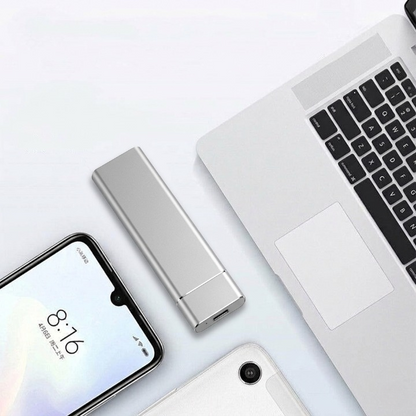 8TB External SSD — USB 3.1 Type-C, Plug & Play, Aluminum