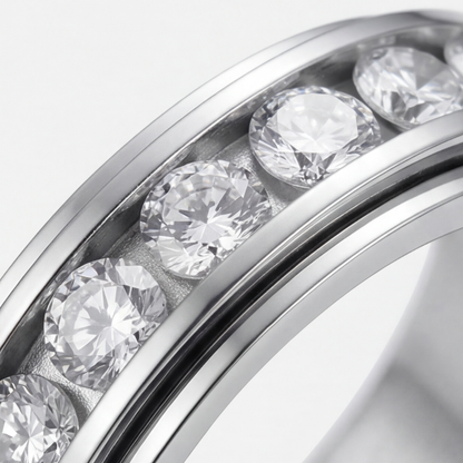 Zirconia Swivel Ring with Rotating Band