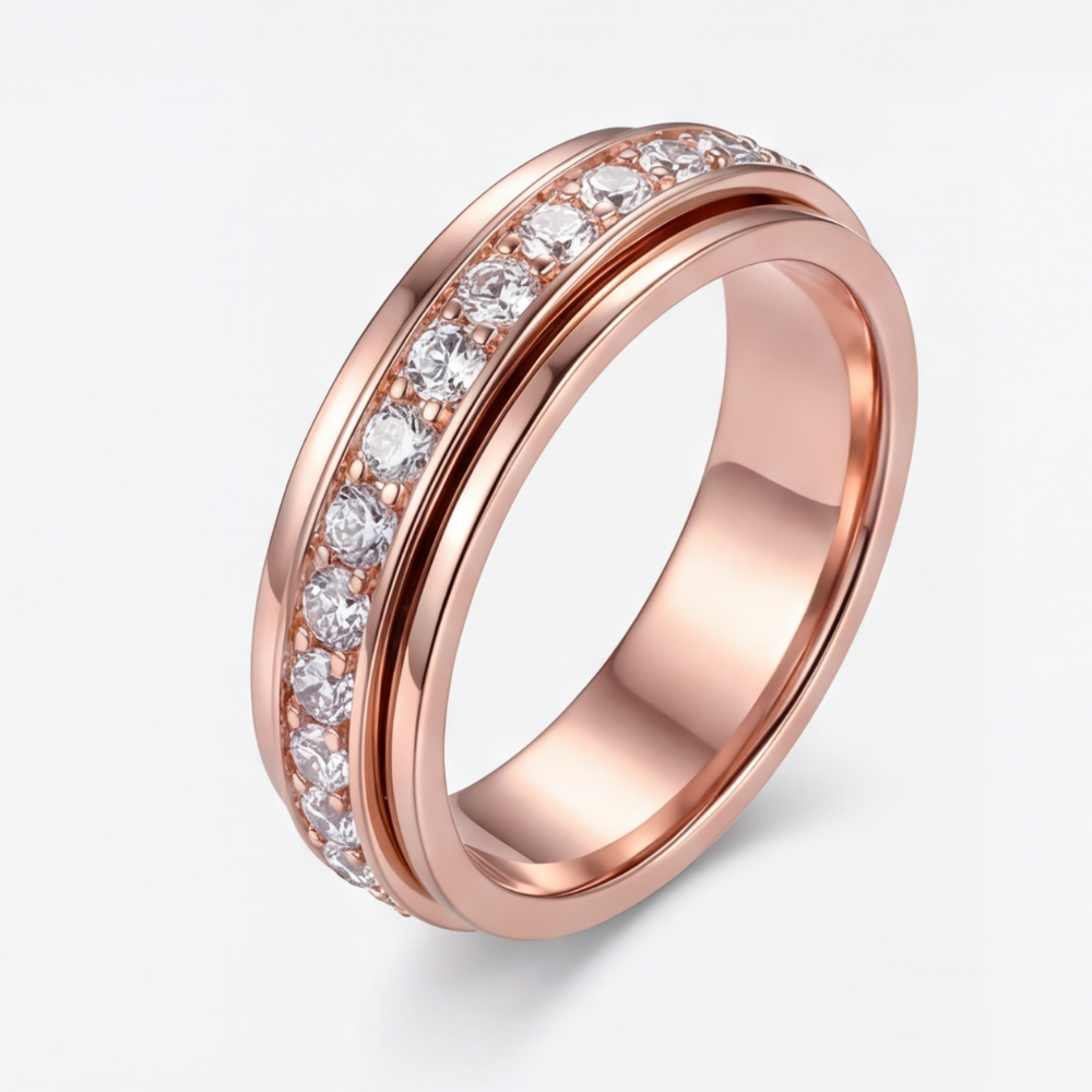 Zirconia Swivel Ring with Rotating Band