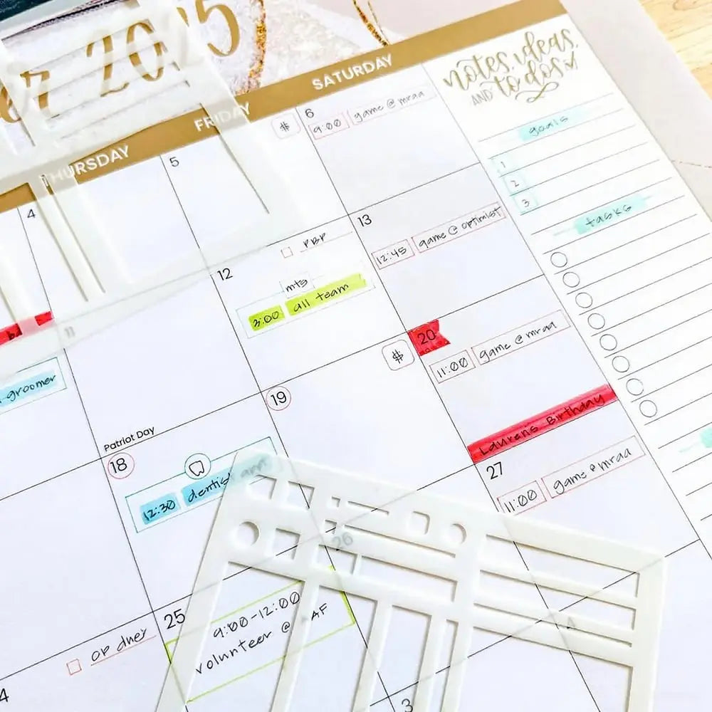Precision Stencil Set – Clean Lines for Your Planner