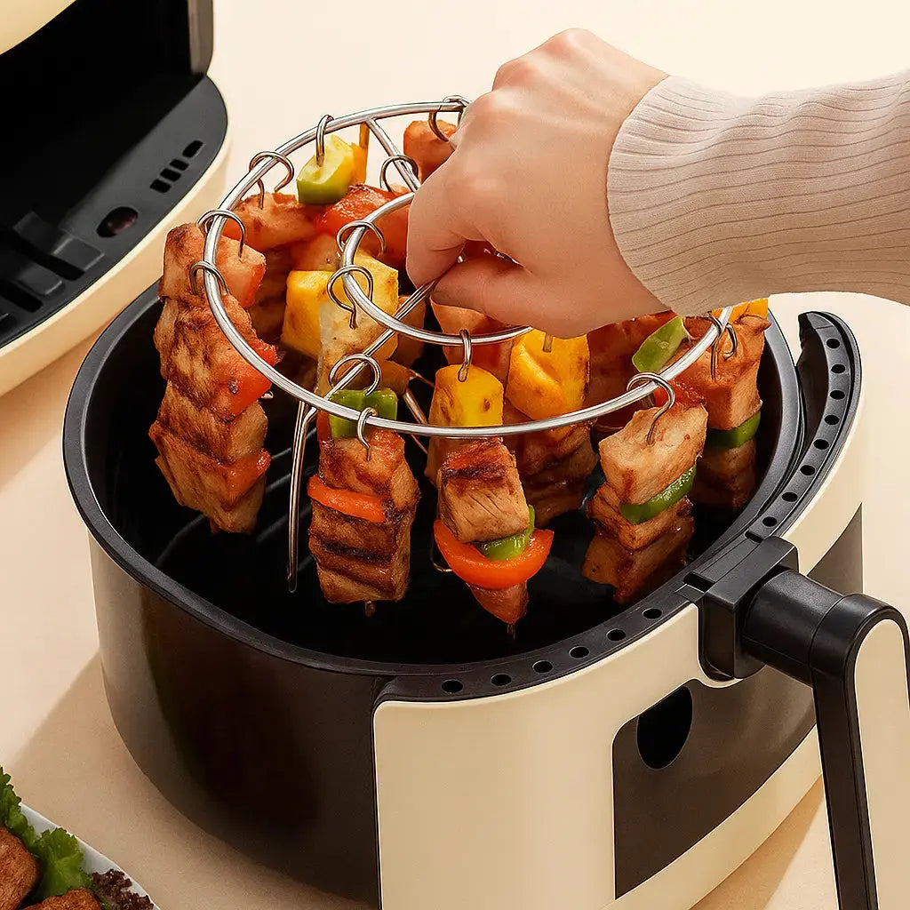 Kebab Grill for Air Fryers – Even Cooking & BBQ Delights
