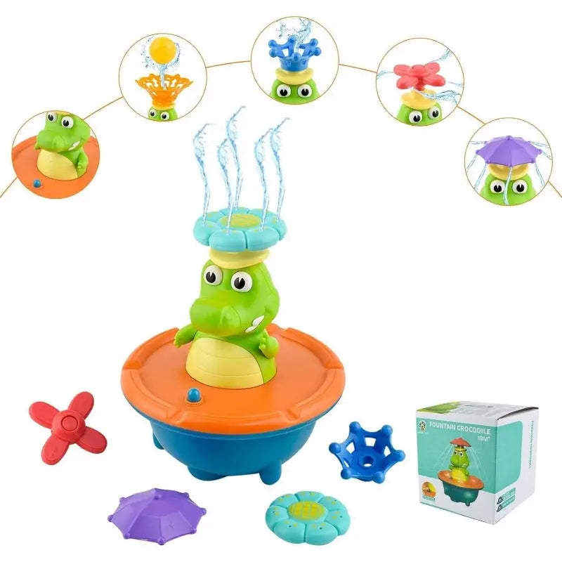 "Crocodile" LED Bathroom Fountain – With Interchangeable Attachments & Light Effects