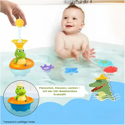 "Crocodile" LED Bathroom Fountain – With Interchangeable Attachments & Light Effects