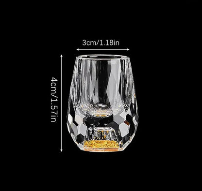 Crystal Shot Glasses with an Elegant Cut – Set of 6 Glasses