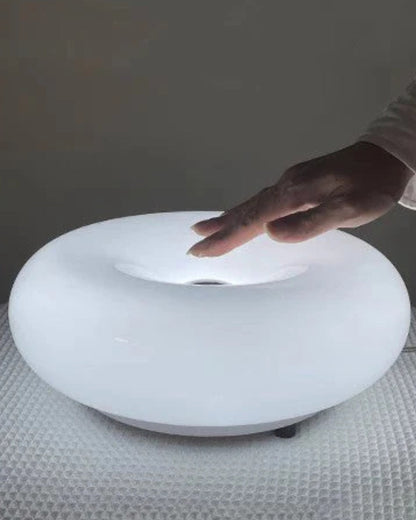 Round Donut-Shaped Table Lamp with Soft LED Light