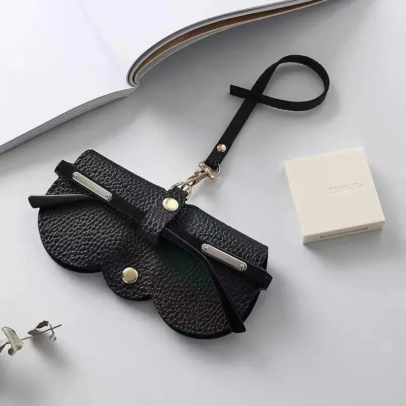 Stylish Leather Glasses Case – Fits Sunglasses, Reading Glasses, and XL Glasses