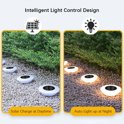 Solar Ground Light with 14 LEDs and 360° Ground Lighting – Set of 4