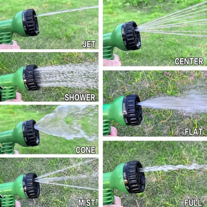 Expandable Garden Hose with 7-Function Spray Gun – Expands to 3 Times Its Length