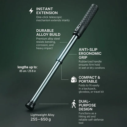 Walking Stick Telescopic Hiking Pole Alloy Outdoor Stability Support
