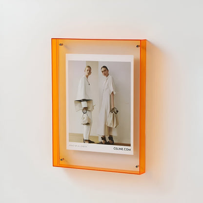 Double-Layered Acrylic Picture Frame for Walls and Tables – 10 Colors, 5 Sizes