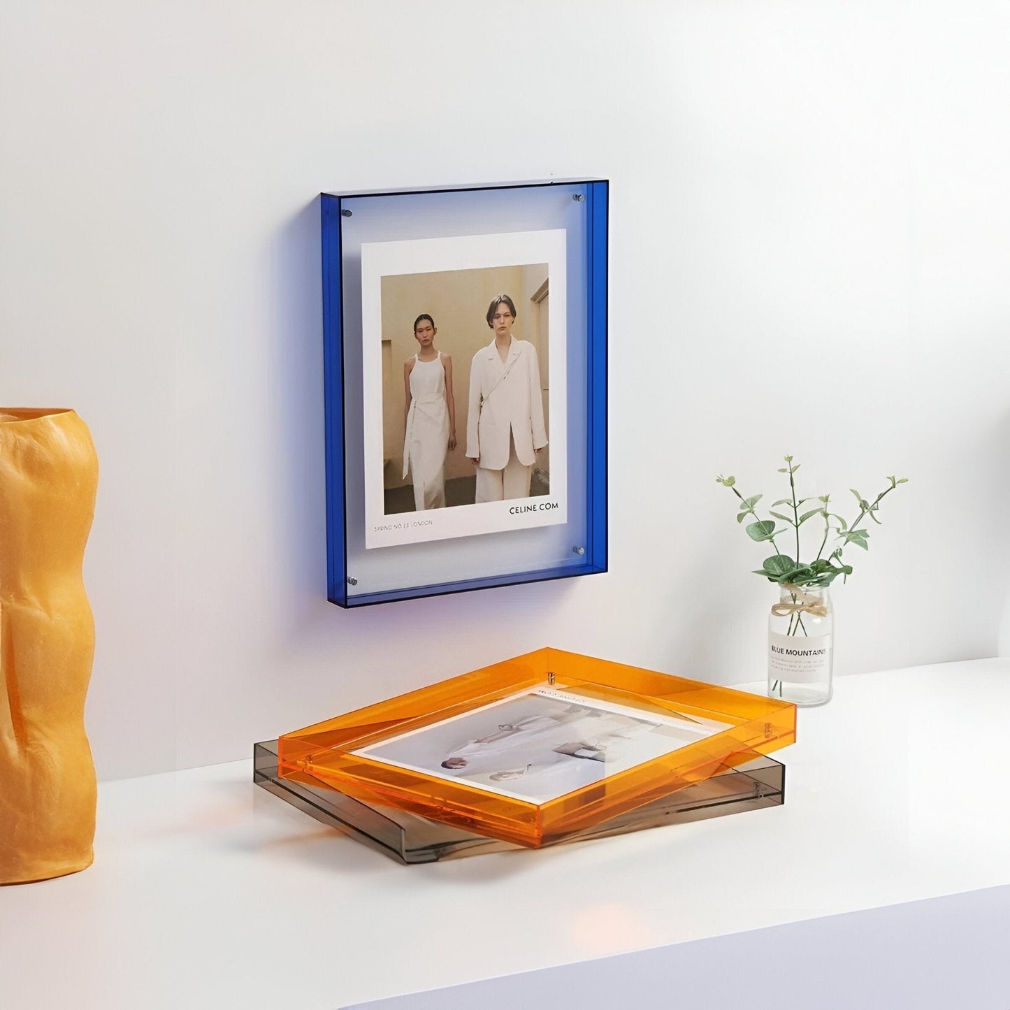 Double-Layered Acrylic Picture Frame for Walls and Tables – 10 Colors, 5 Sizes