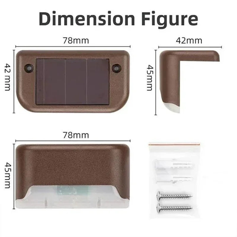 Solar Step Light, Set of 8 – Stay Safe on the Go, Beautifully Lit
