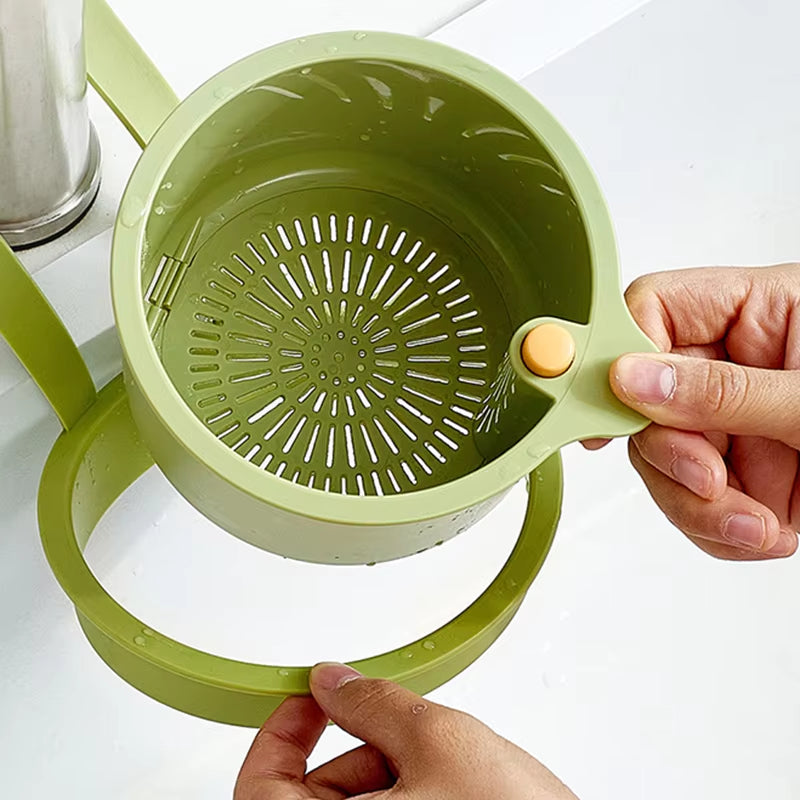 Hanging Drain Basket – Two-Part Filter System, One-Click Emptying
