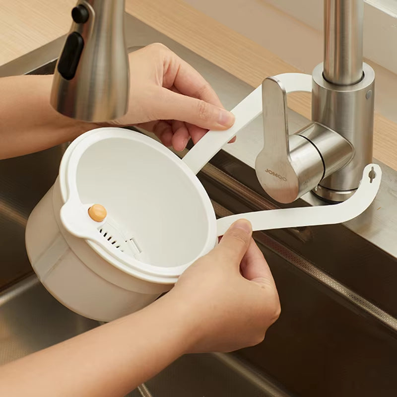 Hanging Drain Basket – Two-Part Filter System, One-Click Emptying