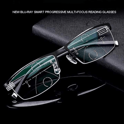 Progressive Varifocal Glasses with Automatic Adjustment