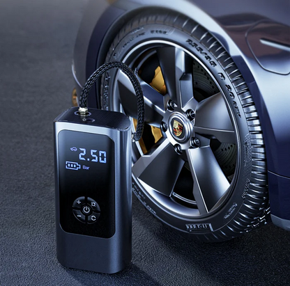 12V Cordless Tire Inflator with Battery – Dual Power for Car & Bike