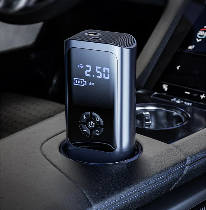 12V Cordless Tire Inflator with Battery – Dual Power for Car & Bike