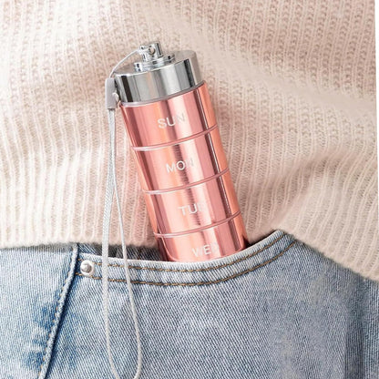 7-Day Waterproof Aluminum Pill Dispenser